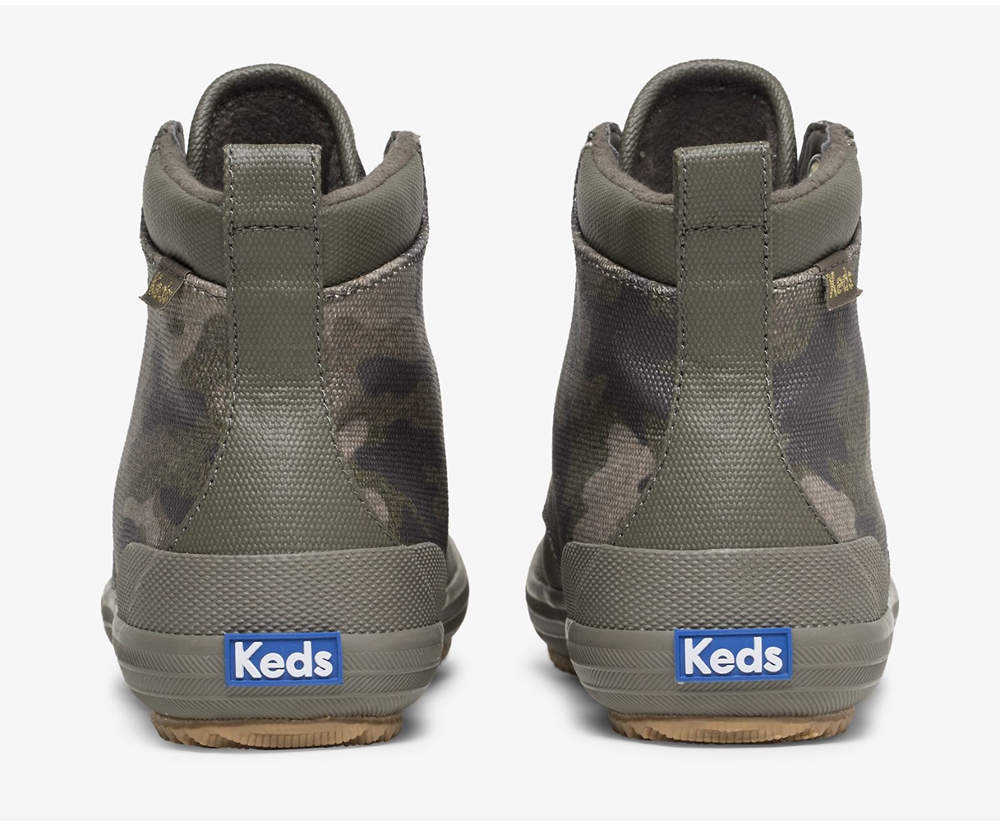 Keds Boots Olive - Scout II Water-Resistant Camo Canvas w/ Thinsulate™ - Womens FWRPJD-647